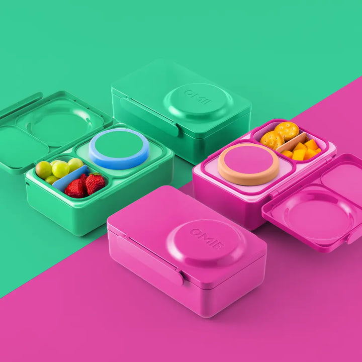 >OmieBox UP Lunch Box with Fork, Spoon + Pod Set - Jade Green 9Y+