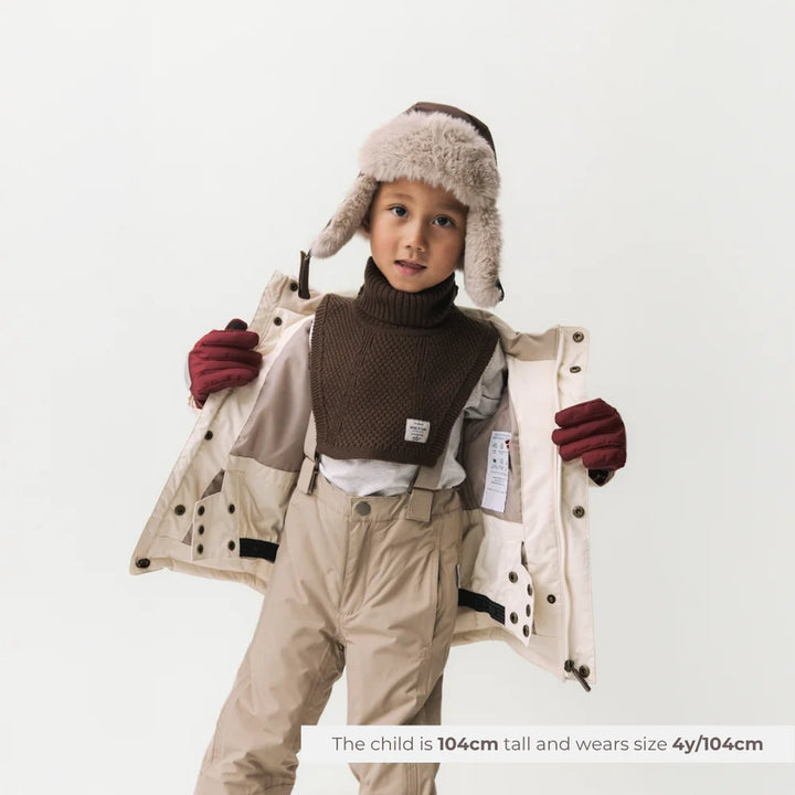MINI A TURE Kids MATTAYLER Wool Neckwarmer - Rootbeer Brown