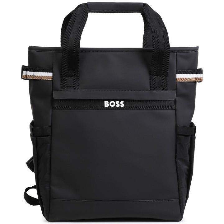 BOSS Logo-Appliqué Backpack - Black