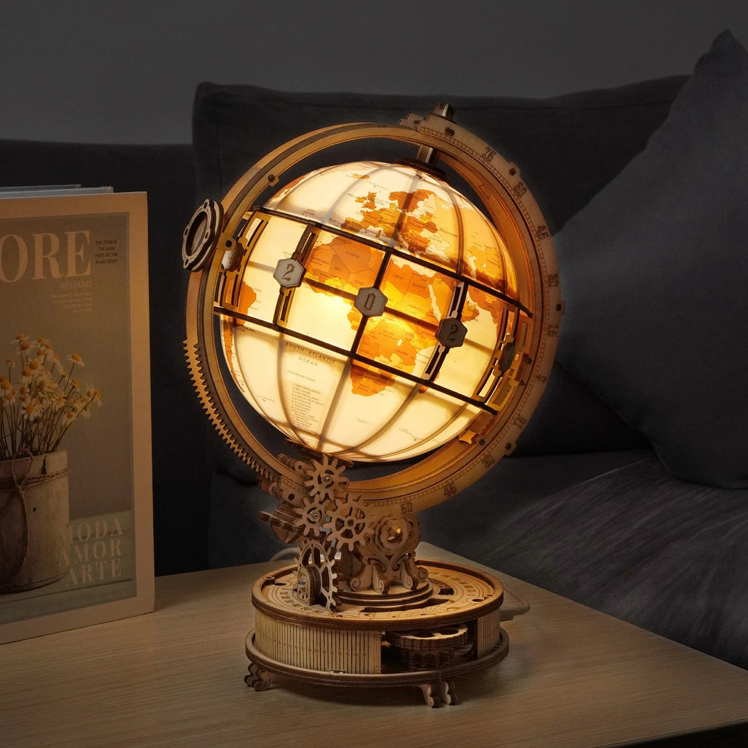 >Hands Craft DIY Wooden Puzzle: Luminous Globe