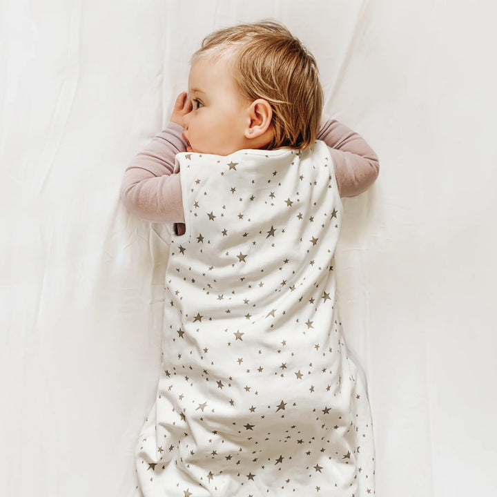 >Woolino 4 Season CLASSIC Merino Wool &amp; Organic Cotton Baby Sleep Bag - Star White