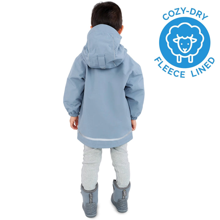 >Jan &amp; Jul Kids Cozy-Dry Waterproof Rain Jacket - Dusty Blue