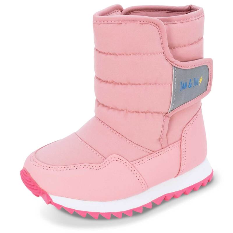 >Jan & Jul Kids Toasty-Dry Tall Puffy Winter Boots - Dusty Pink