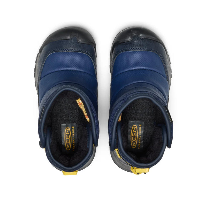 >KEEN Kids Puffrider Waterproof Winter Boot - NAVAL ACADEMY/MANGO MINT