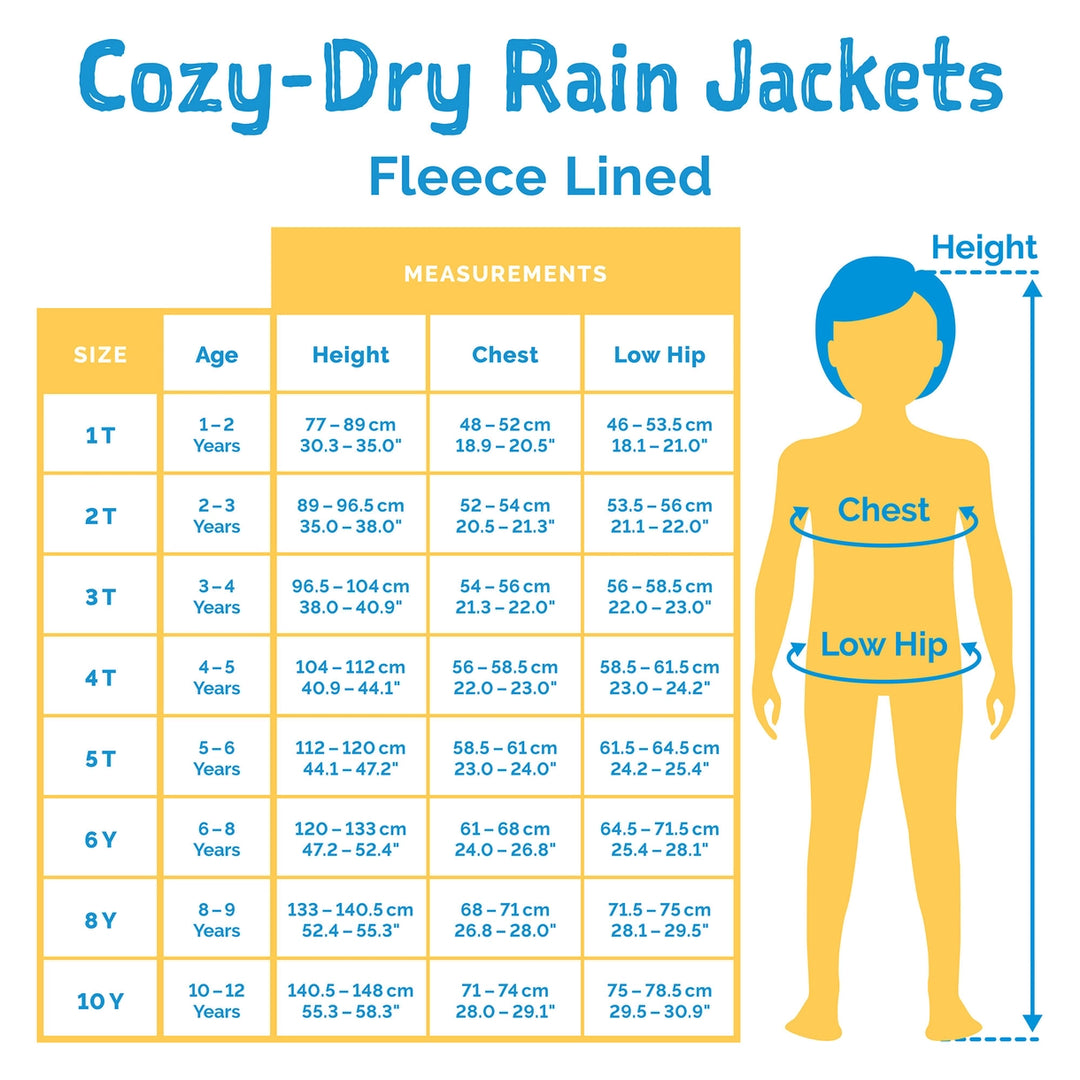 >Jan &amp; Jul Kids Cozy-Dry Waterproof Rain Jacket - Dusty Blue