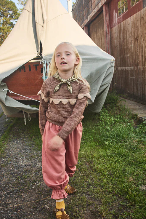 Misha & Puff Kids Scallop Yoke Sweater - 5Y