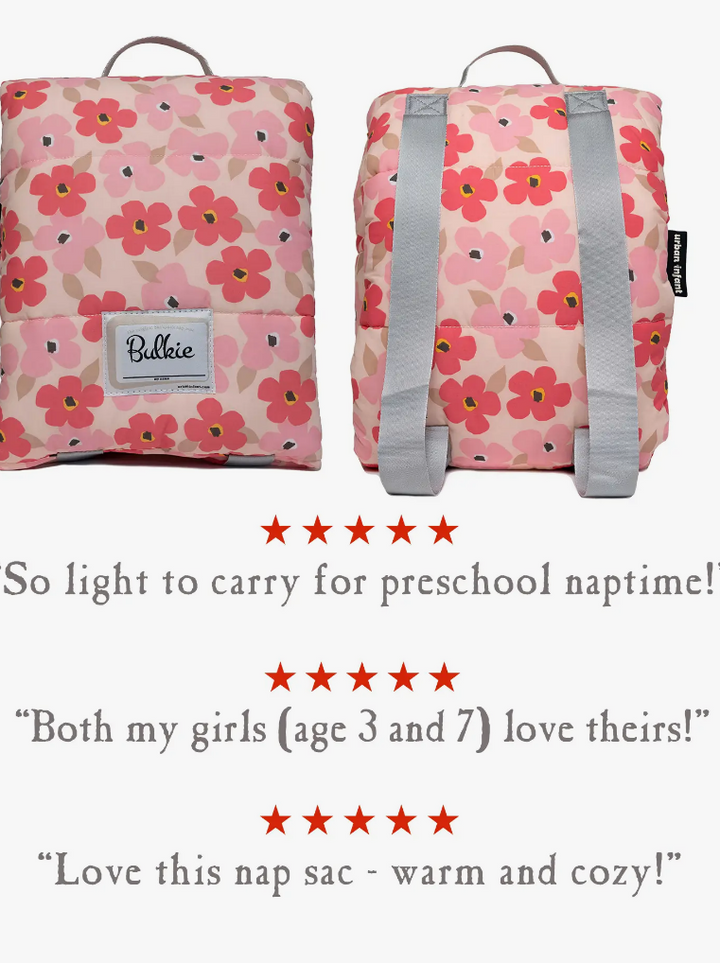 Urban Infant BULKIE Kids All-Purpose Sleep Mat w/ Cover - Poppies