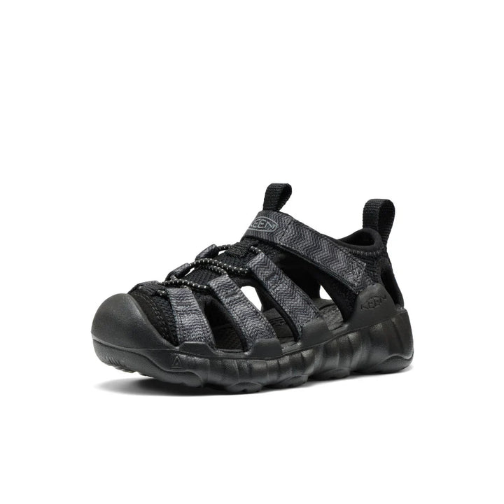 >KEEN Kids Hyperport H2 Extra Cushy Sandal - BLACK/STEEL GREY