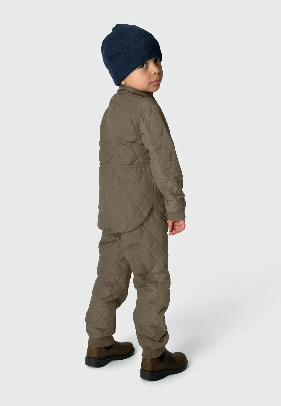 MINI A TURE Kids MATJAVA Thermo Pants - Grey Brown