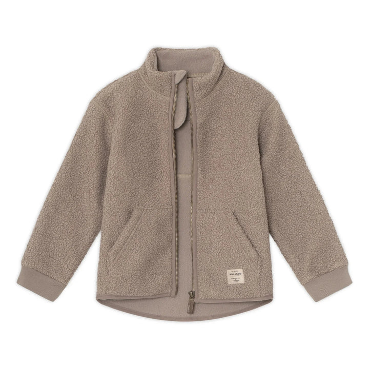 MINI A TURE Kids MATSALEH Teddyfleece Jacket - Grey Brown