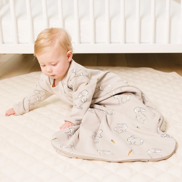 >Woolino Baby Merino Wool & Organic Cotton Slumber Sack Sleep Bag - Bunny
