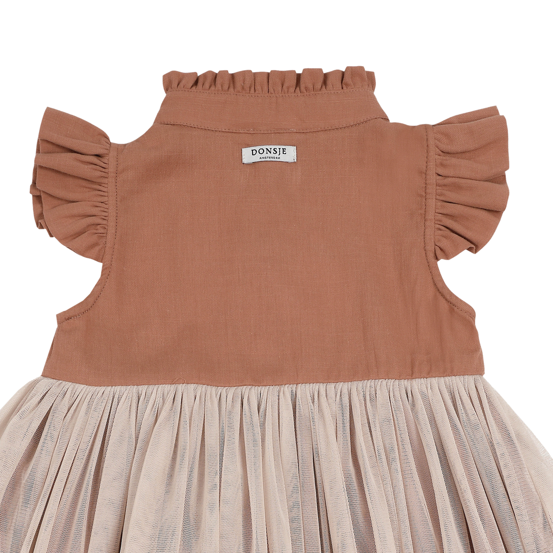 Donsje Kids Fleurance Dress  - Rust