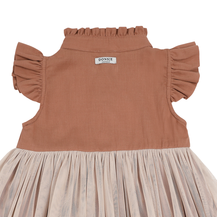 Donsje Kids Fleurance Dress  - Rust