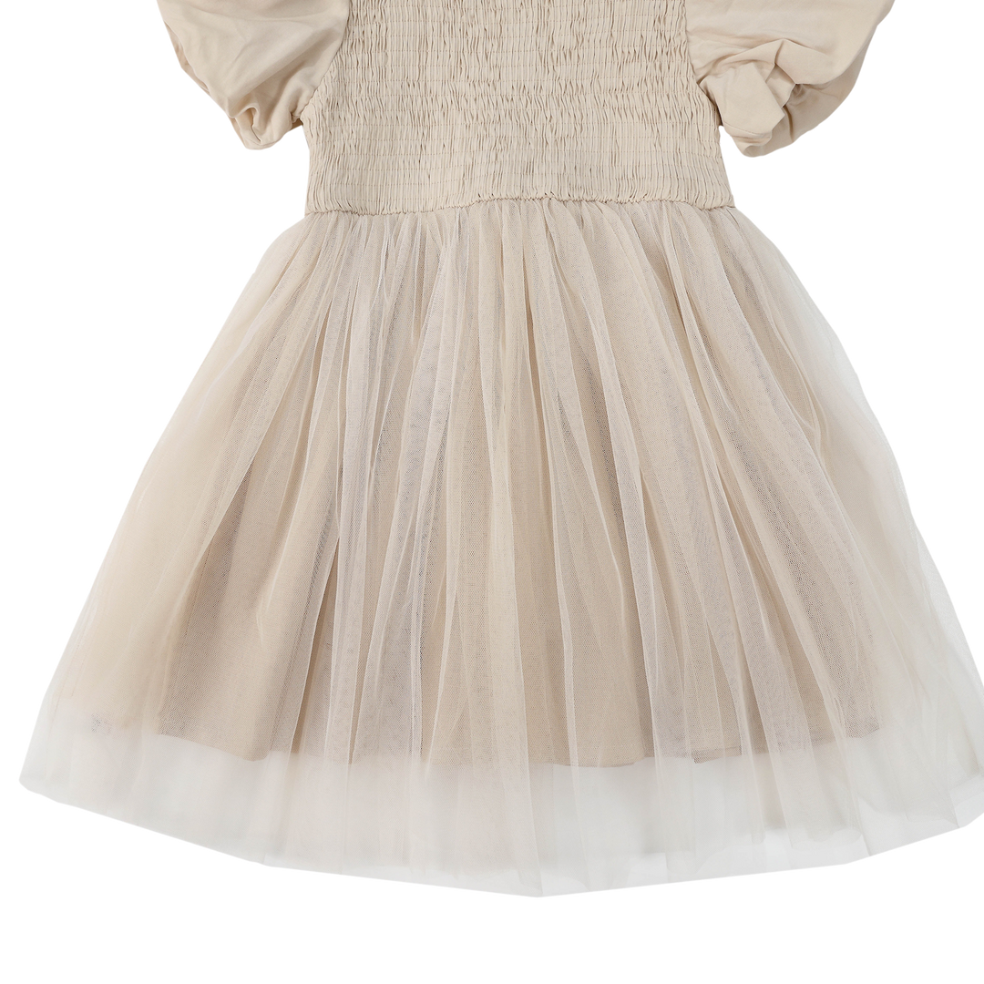 Donsje Kids Girl Ambre Dress  - Warm White
