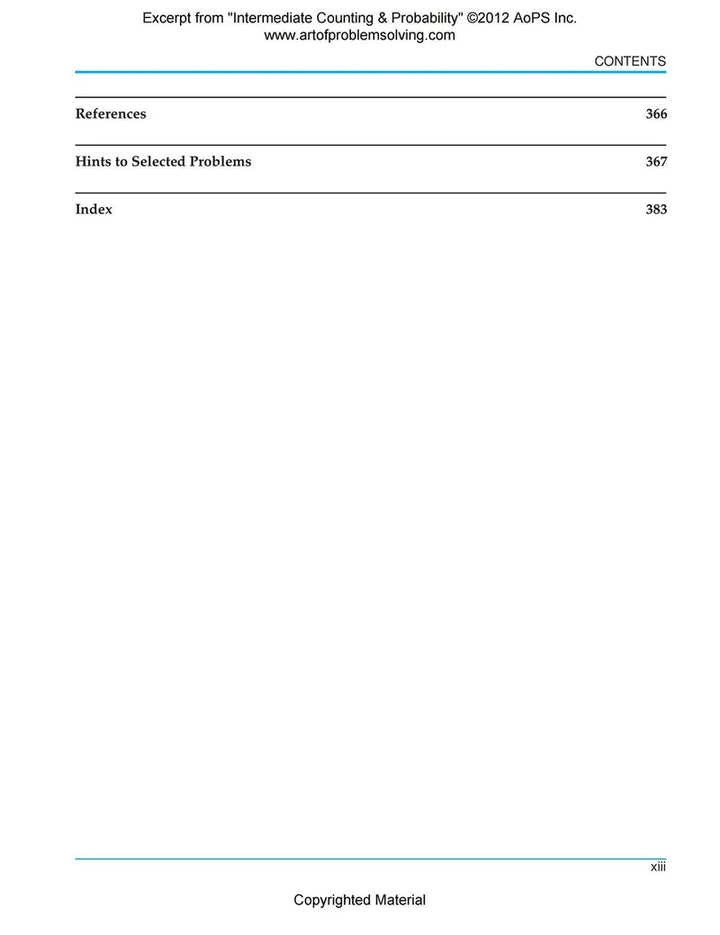 AoPS - Intermediate Counting & Probability (Text + Solutions) - Ages 14+