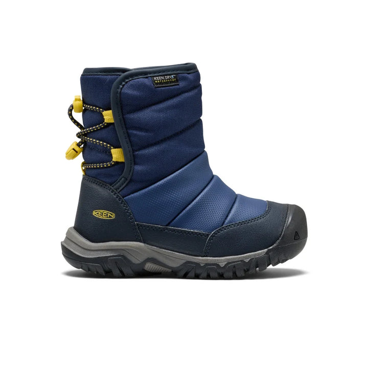 >KEEN Kids Puffrider Waterproof Winter Boot - NAVAL ACADEMY/MANGO MINT
