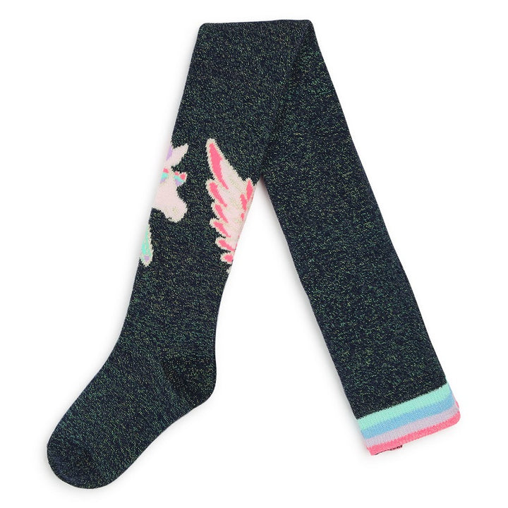 Billieblush Girls Navy Unicorn Tights - 8-10Y