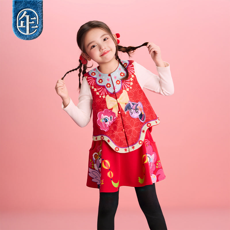 >Nian 年衣 小马宝莉新年裙裤 - 年衣红