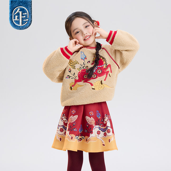 >Nian 年衣 锦绣前程卫衣 - 落英浅驼