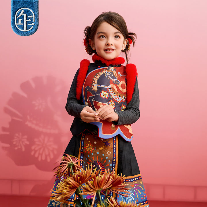 >Nian 年衣 锦绣前程圆满马甲 - 墨黑