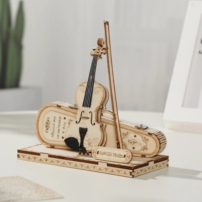 Rokr Puzzles 3D Laser Cut Wooden Puzzle: Violin Capriccio