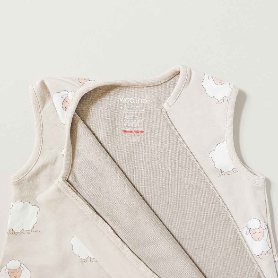 >Woolino 4 Season CLASSIC Merino Wool &amp; Organic Cotton Baby Sleep Bag - Sheep
