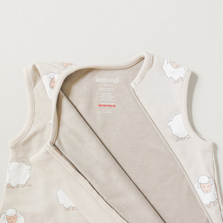 >Woolino 4 Season CLASSIC Merino Wool &amp; Organic Cotton Baby Sleep Bag - Sheep