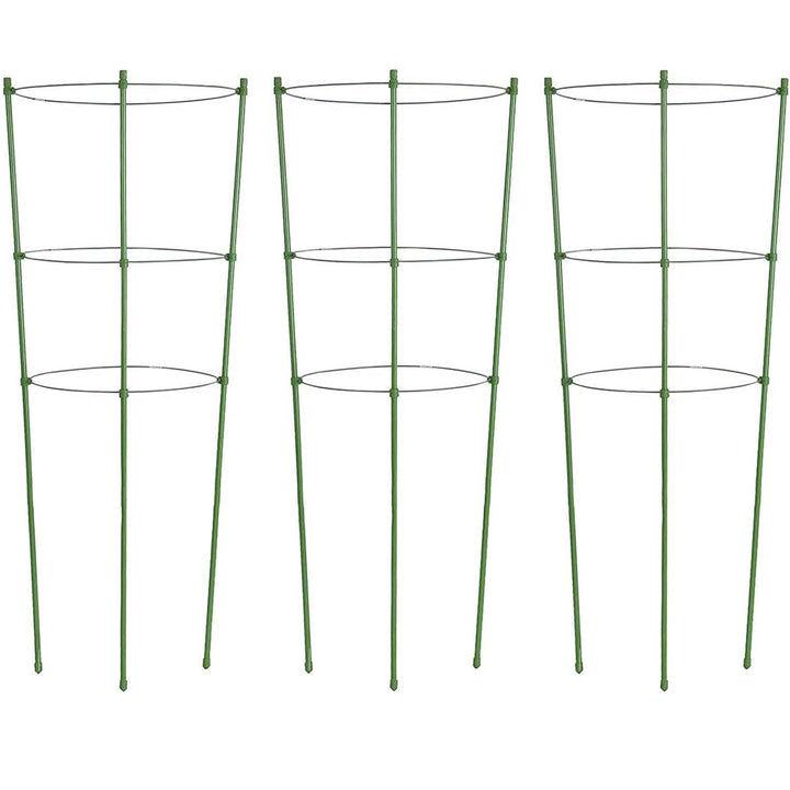 [PICKUP ONLY] Home Garden 5 Ft / 150 cm Plant Support Cages Stake with Adjustable Rings- Pack of 3