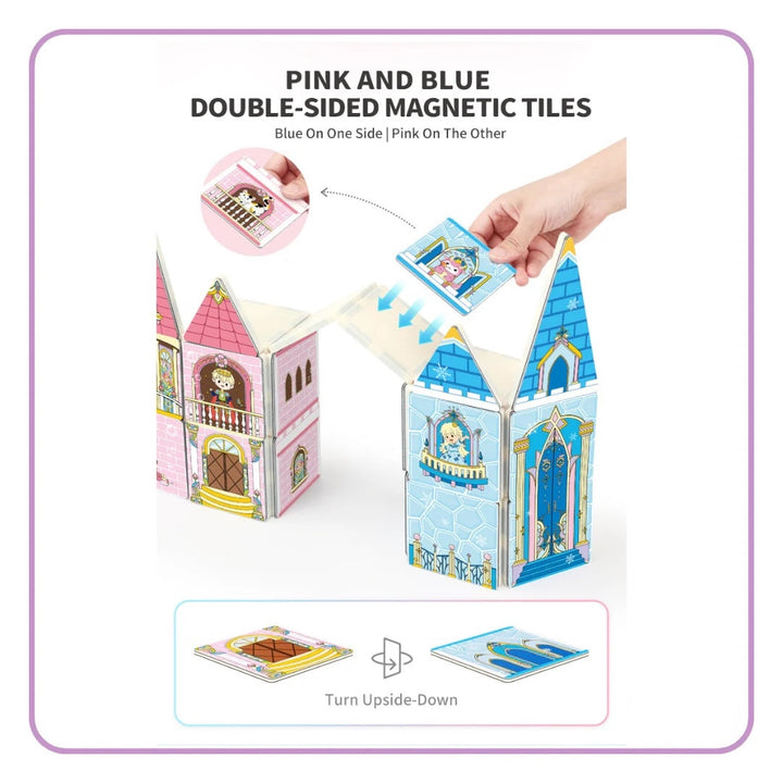 2in1 Magic Castle Magnetic Tiles (65pcs)
