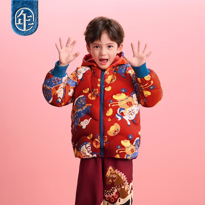 >Nian 年衣 马上有钱羽绒服 - 年衣红