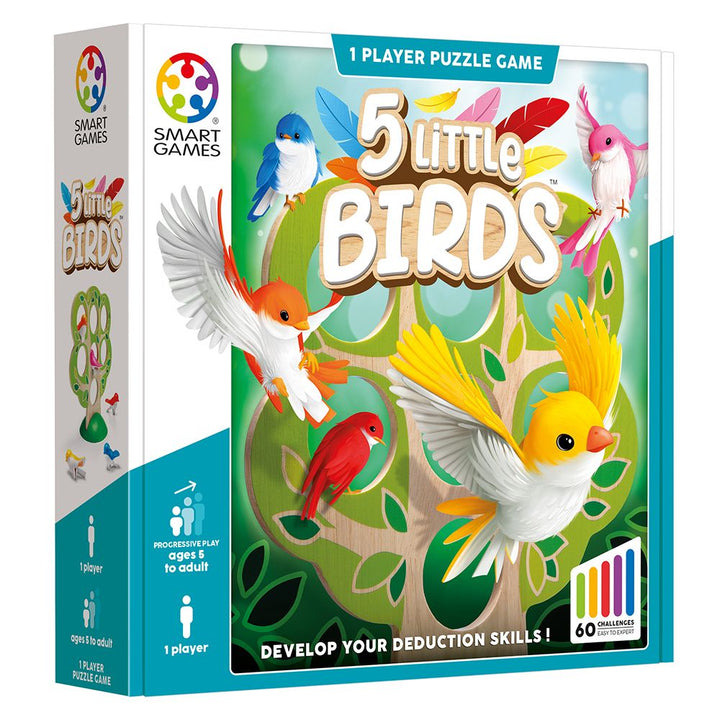 SMART Games 5 Little Birds Wooden Deduction Game