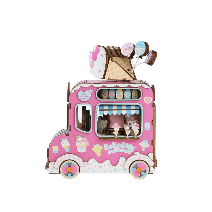 >Hands Craft Hello Kitty® and Friends Wooden Music Box: Ice Cream Truck