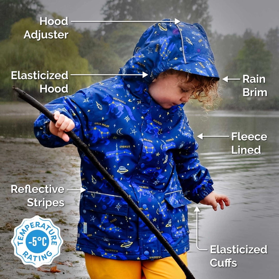 >Jan & Jul Kids Cozy-Dry Waterproof Rain Jacket - Dusty Pink