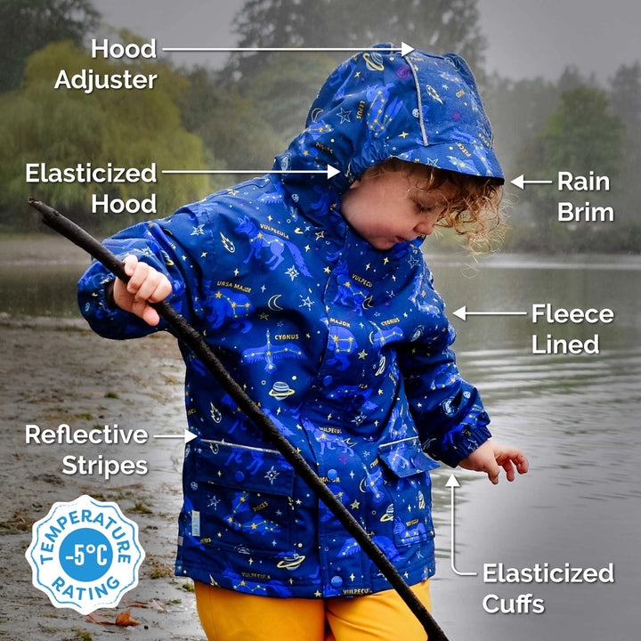 >Jan & Jul Kids Cozy-Dry Waterproof Rain Jacket - Dusty Pink