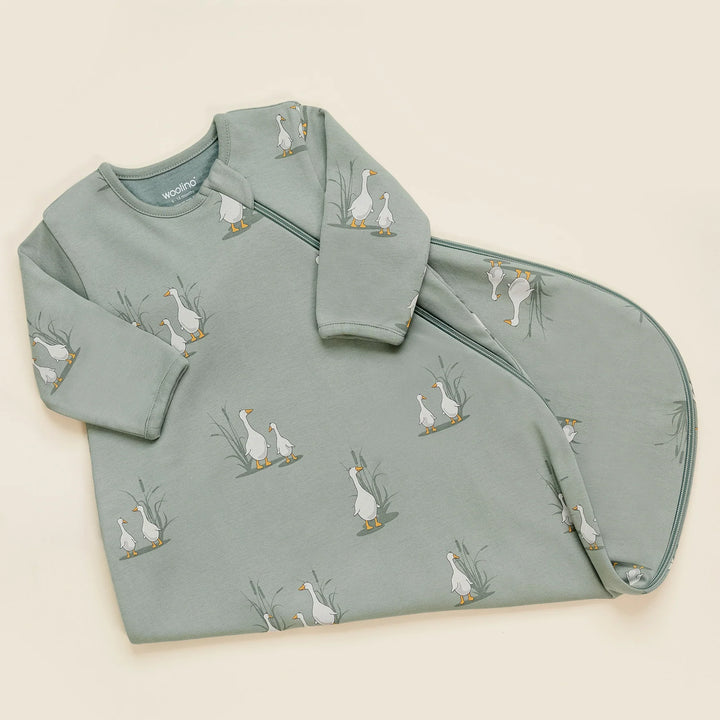 >Woolino Baby Merino Wool & Organic Cotton Slumber Sack Sleep Bag - Goose