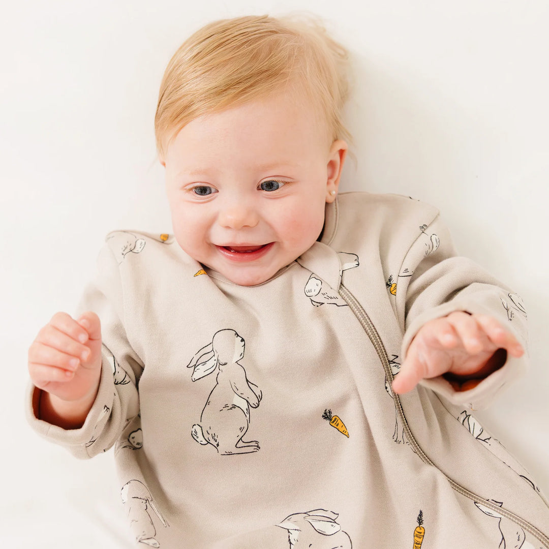 >Woolino Baby Merino Wool & Organic Cotton Slumber Sack Sleep Bag - Bunny