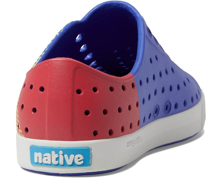 Native Kids Jefferson Sugarlite Block Sandals Shoes - UV Blue/Shell White/Hyper Freesia Celery Block