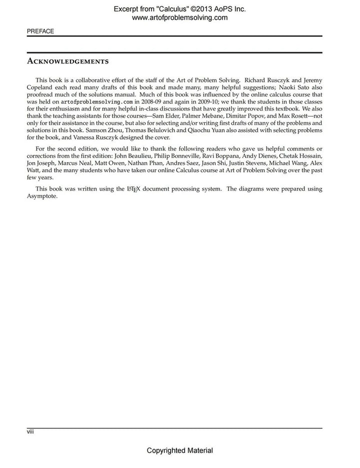 AoPS - Calculus (Text + Solutions) - Ages 16+