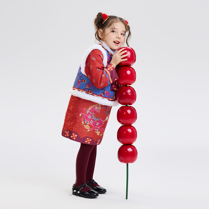 >Nian 年衣 锦绣前程马褂套装 - 年衣红
