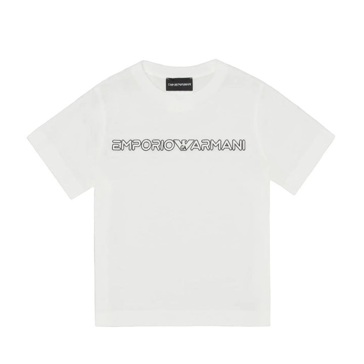 Emporio Armani Junior Ivory Logo T-Shirt - 6Y/10Y/14Y