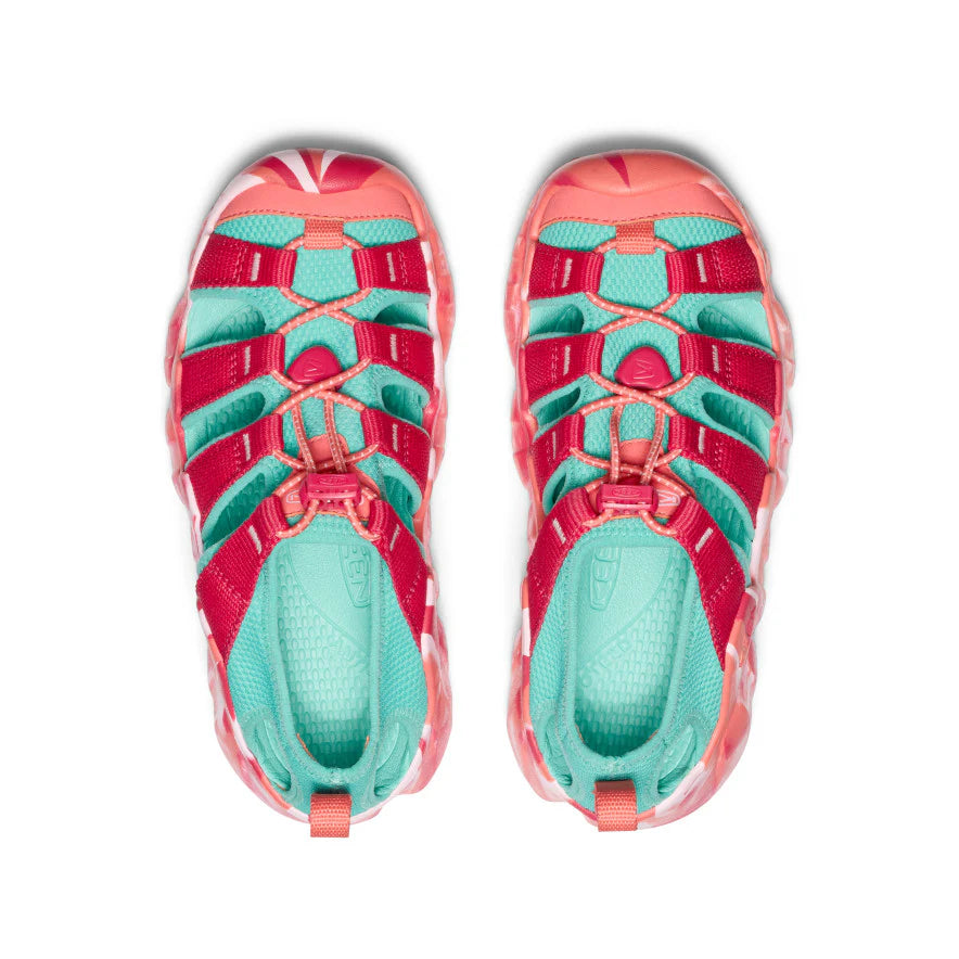 KEEN Kids Hyperport H2 Extra Cushy Sandal - Raspberry/Pool Blue