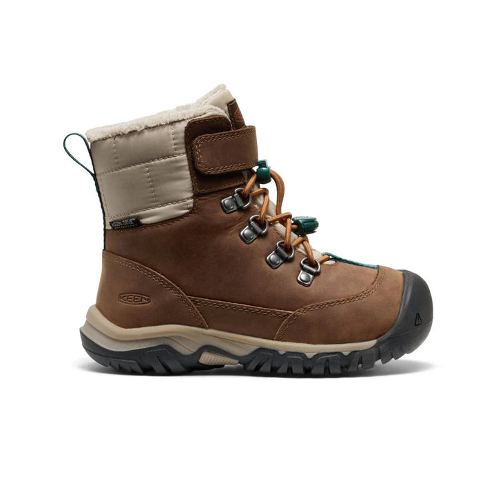 >KEEN Kids Kanibou Waterproof Winter Boot - DARK EARTH/ROASTED PECAN