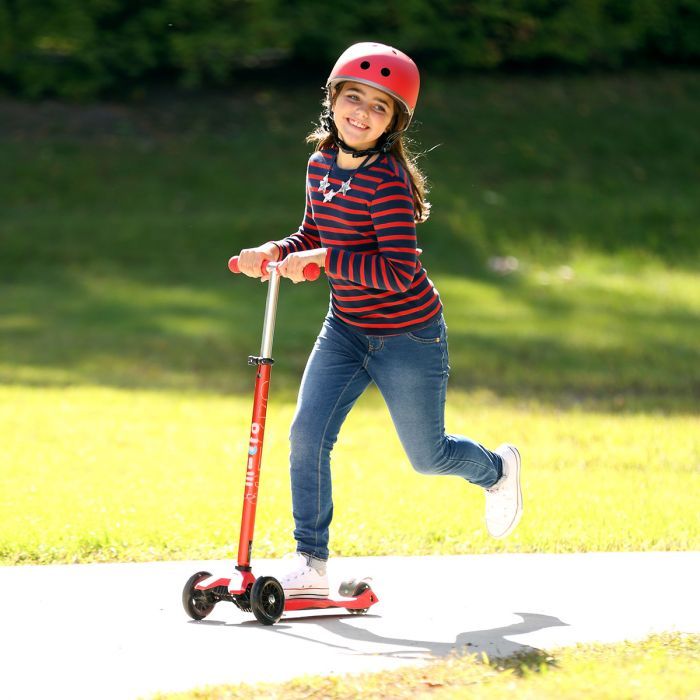 Micro Kids Maxi Deluxe LED Scooter - Pink [Age 5-12]