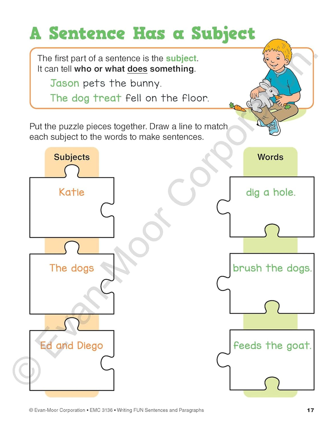 Evan-Moor Grade 1-3 Writing FUN Sentences and Paragraphs