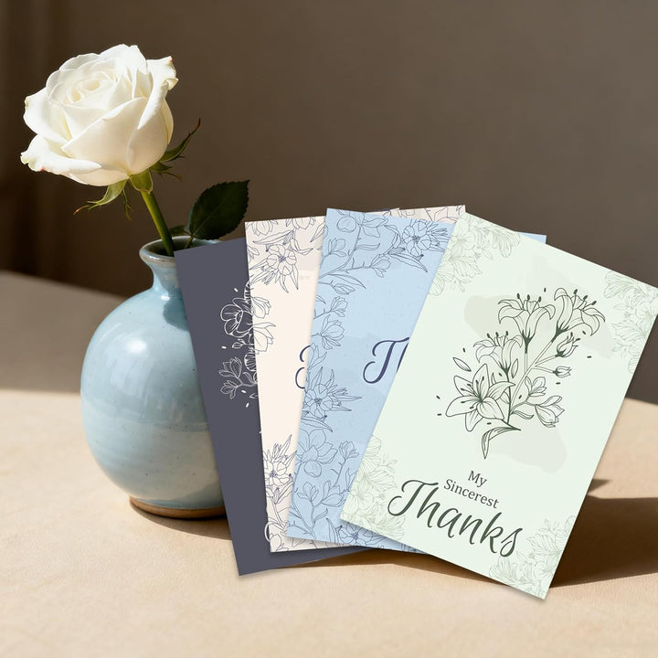 48 Pcs Thank You Cards with Envelopes + Seal Stickers