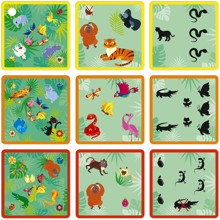 Janod Jungle Picture Brain Teaser 60 Puzzles 3 Difficulty Levels Ages 5+