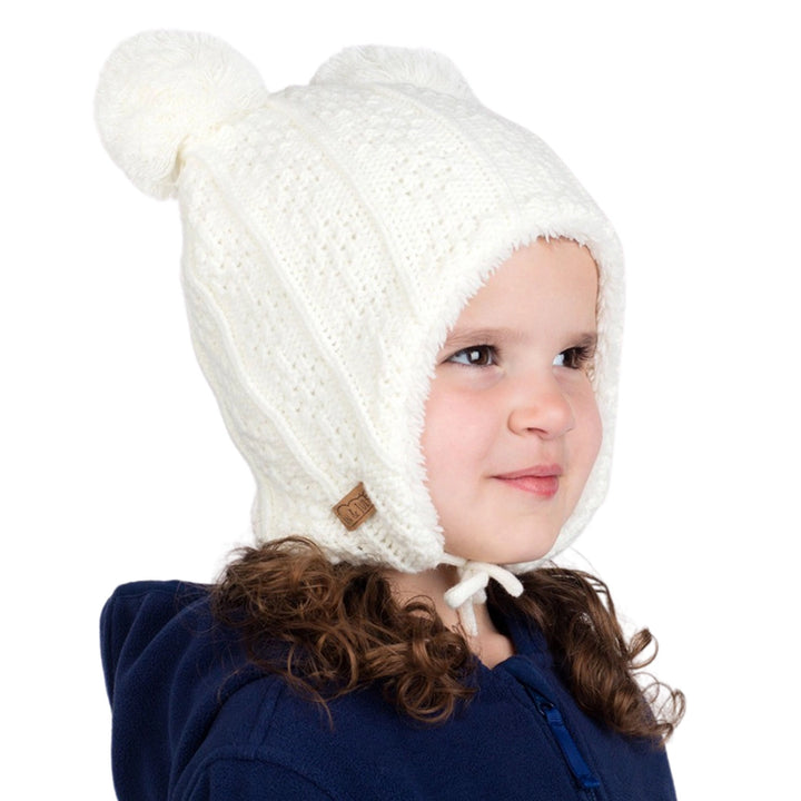 >Jan &amp; Jul Kids Knit Bear Beanies - Cream Bear