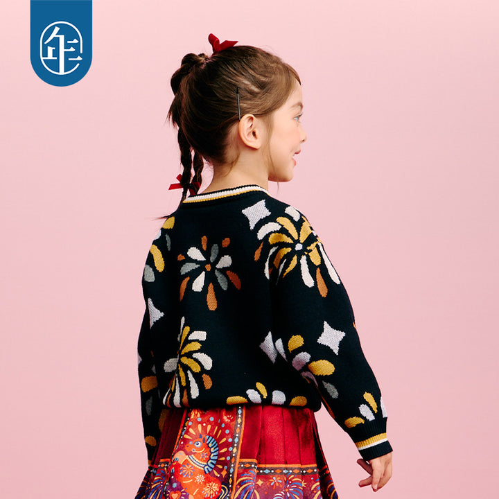 >Nian 年衣 盛世乐马毛衣 - 墨黑