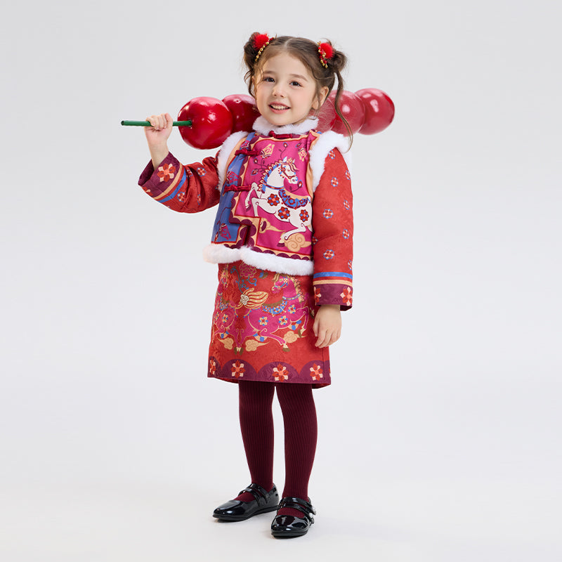 >Nian 年衣 锦绣前程马褂套装 - 年衣红