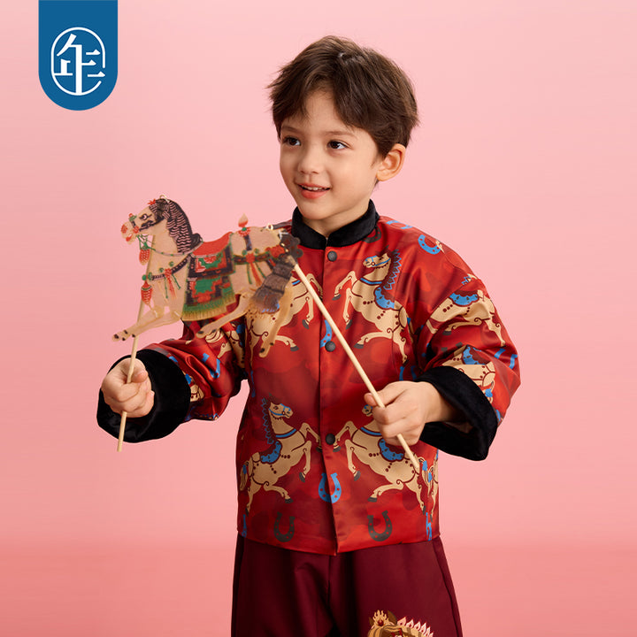 >Nian 年衣 跃马新程唐装 - 年衣红